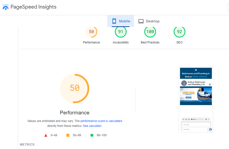 pagespeed insights